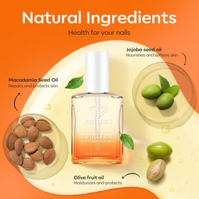 Huile pour cuticules Modelones 15 ml sur une table de beauté