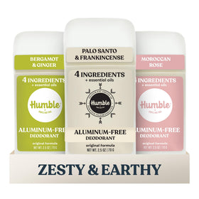 HUMBLE SIMPLE AND TRUE. Déodorant aluminium-free pack de 3 senteurs