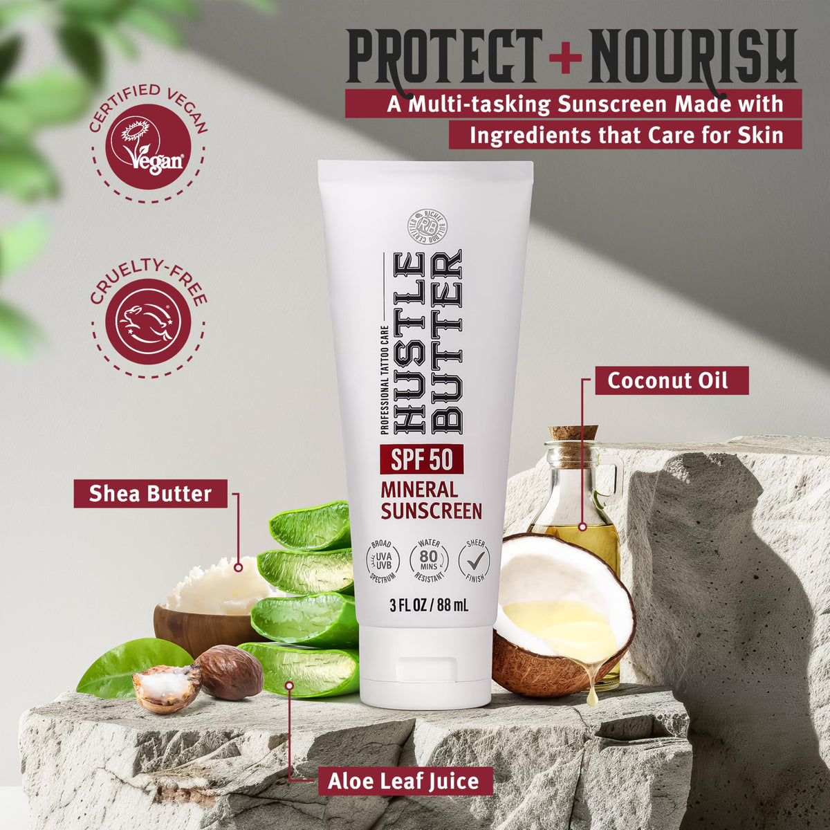 Hustle Butter Deluxe Crème Solaire Après-Tatouage avec emballage