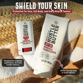 Hustle Butter Deluxe Crème Solaire Après-Tatouage ingrédients principaux