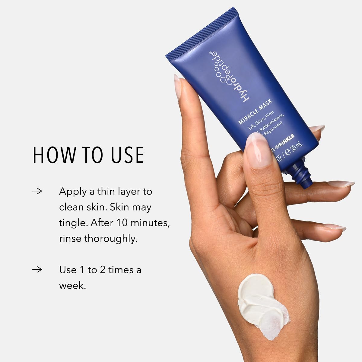 HydroPeptide Miracle Mask 120g produit ouvert avec spatule