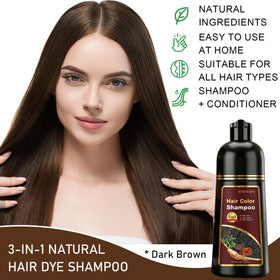 iemokoda flacon de shampooing teinture brun foncé, vue arrière
