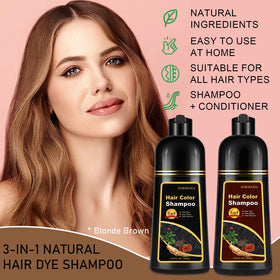 iemokoda Shampooing Colorant 3 en 1, application sur cheveux