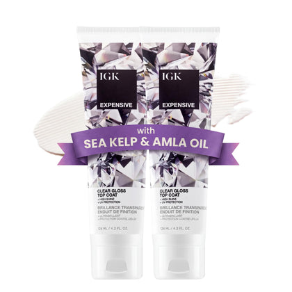 IGK Expensive Clear Gloss Top Coat pack de 2, vue de face