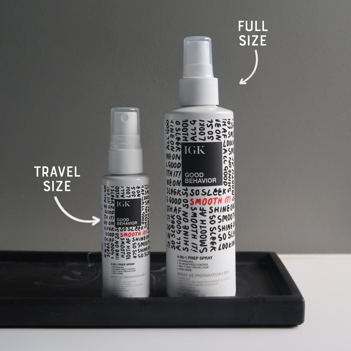IGK Good Behavior Spray en usage avec un sèche-cheveux