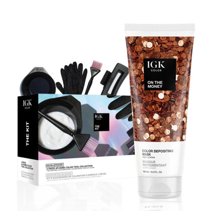 IGK On The Money masque colorant cuivre 349g, avant de l'application