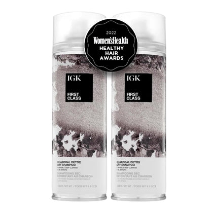 IGK Shampoo Sec Charbon 540g vue avant avec spray