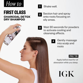 IGK Shampoo Sec Charbon Detox 6,3 Oz en situation de voyage