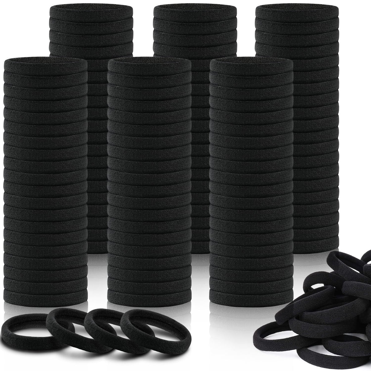 IKOCO Élastiques à Cheveux Noirs 150PCS vue avant