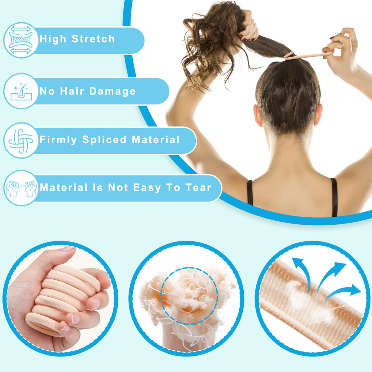 IKOCO élastiques à cheveux sur poignet, style quotidien