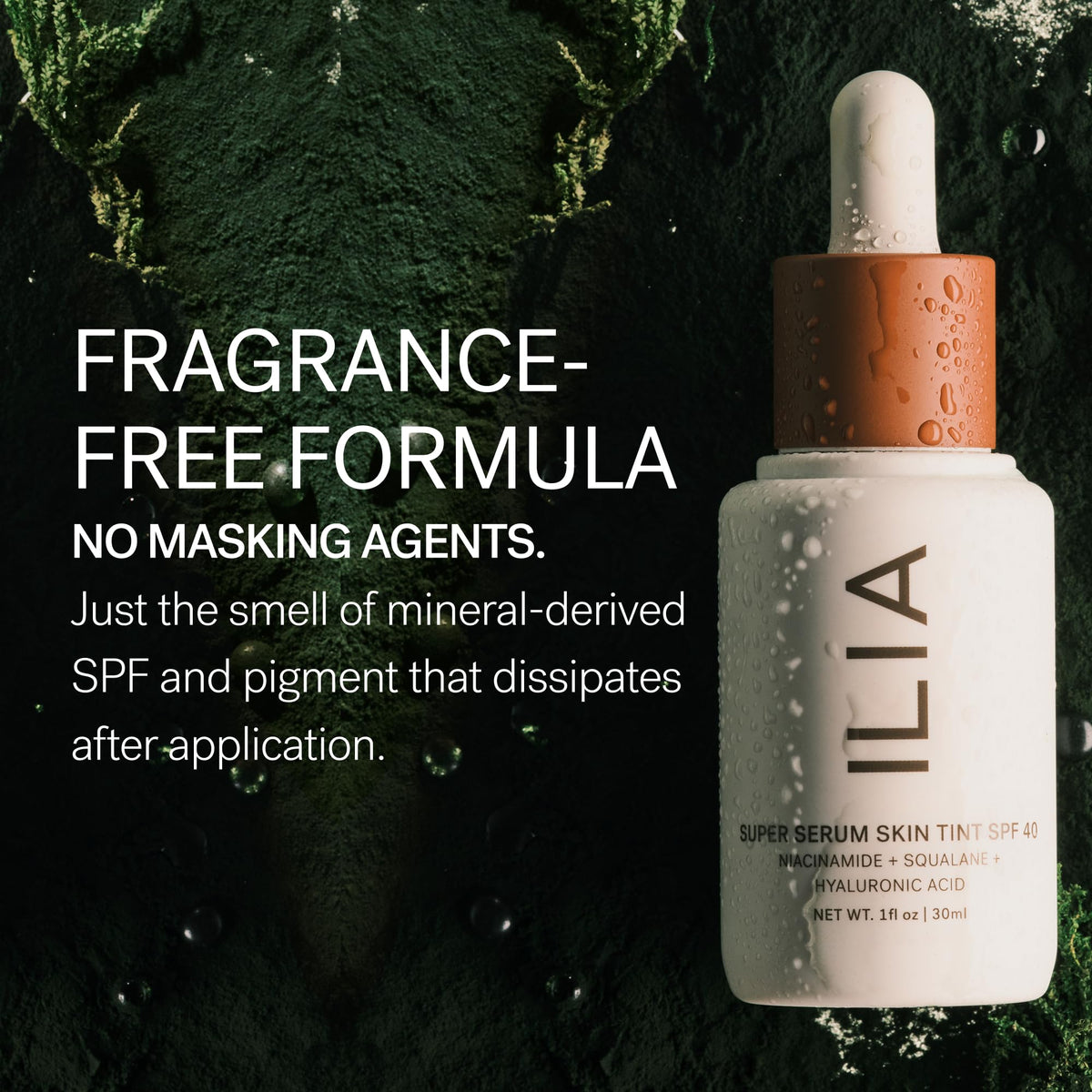 ILIA Super Serum Skin Tint SPF 40 application sur visage