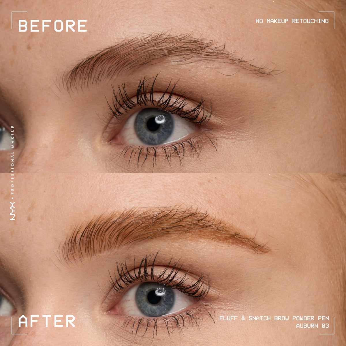 Illustration des nuances disponibles du crayon à sourcils NYX