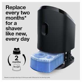 Illustration du remplacement de cartouche Braun Clean & Renew