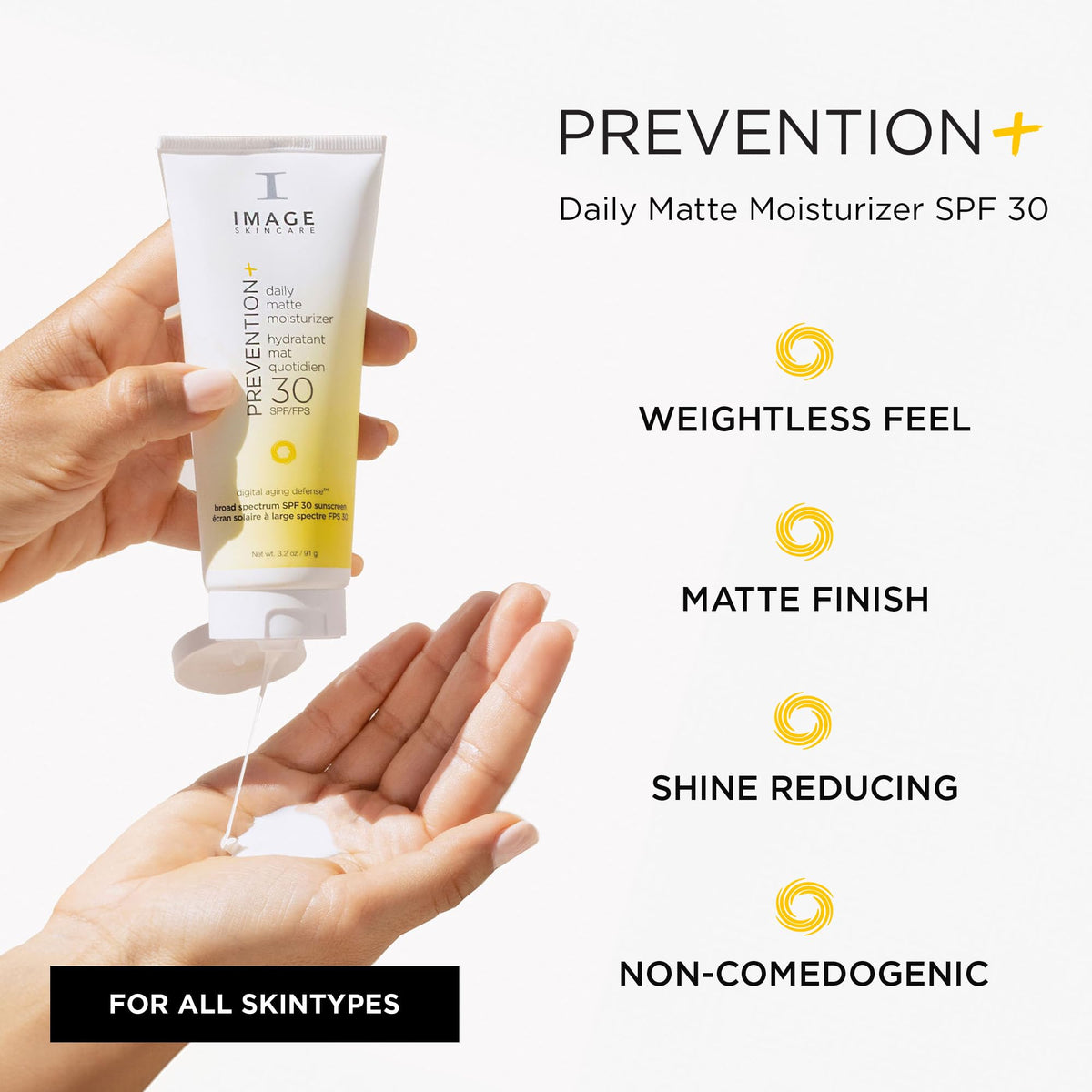 IMAGE Skincare Crème Hydratante Matifiante SPF 30 120g texture de produit