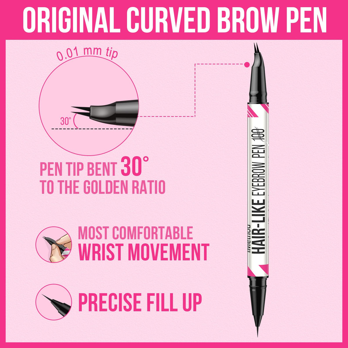 iMethod Crayon à Sourcils Courbé - Teintes différentes pour tous les tons de peau