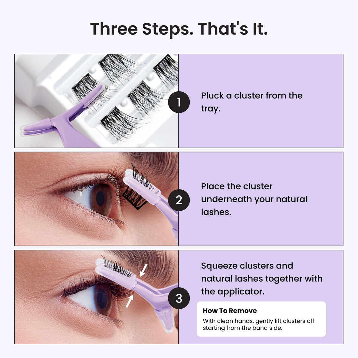 imPRESS Faux Cils Autocollants 12-14mm Packaging ouvert
