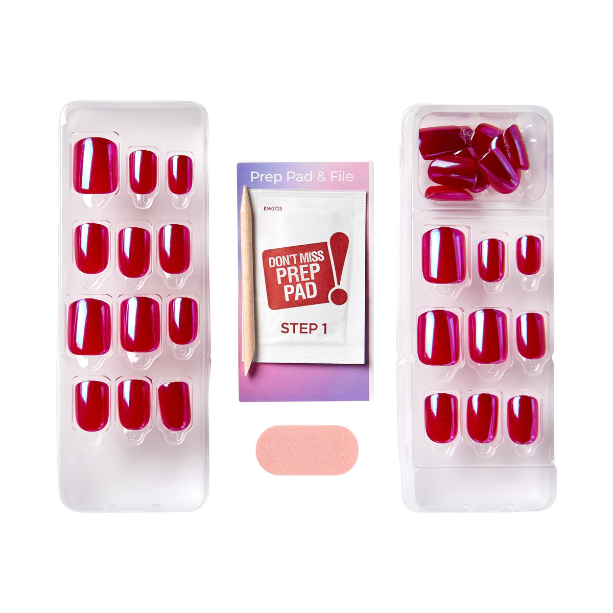 imPRESS Faux Ongles Press-On 'This City' Rouge avec pad de préparation