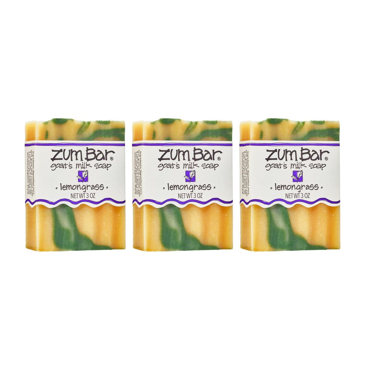 Indigo Wild savon au lait de chèvre Citronnelle 3 paquets vue de face