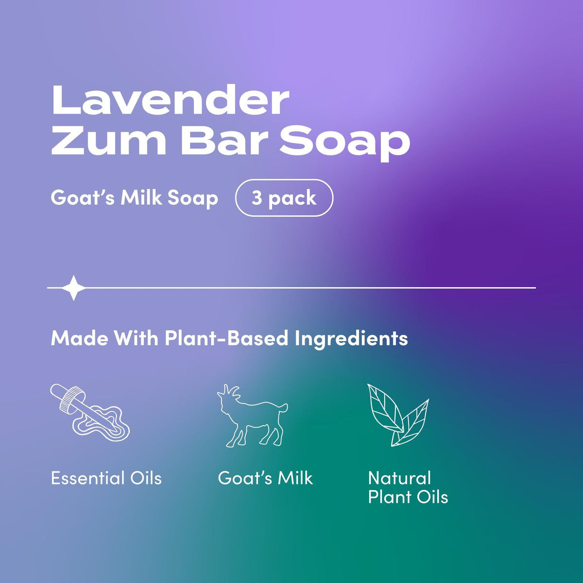 Indigo Wild Savon au Lait de Chèvre Lavande - vue latérale