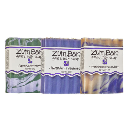 Indigo Wild Savon de Lait de Chèvre Lavande - paquet de 3 pièces