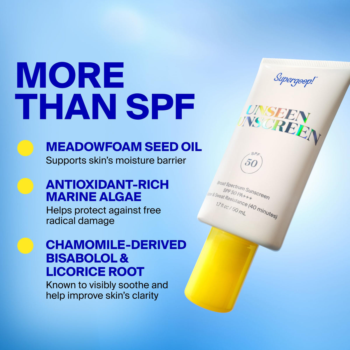 Ingrédients clés de la Crème Solaire Invisible Supergoop!