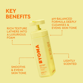 Ingrédients clés du gel douche éclaircissant BYOMA