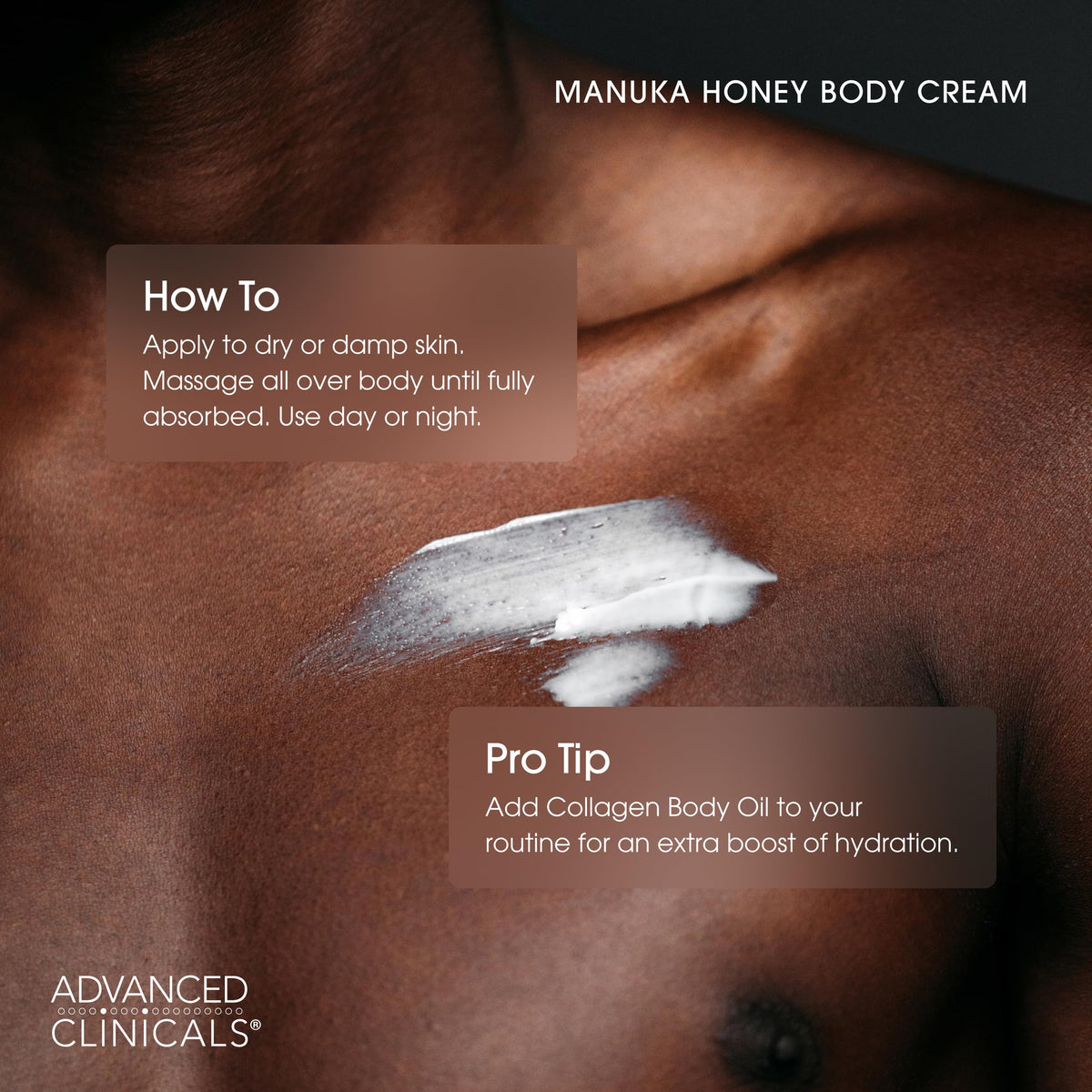 Ingrédients de la Crème Corporelle Miel de Manuka: Miel, Collagène
