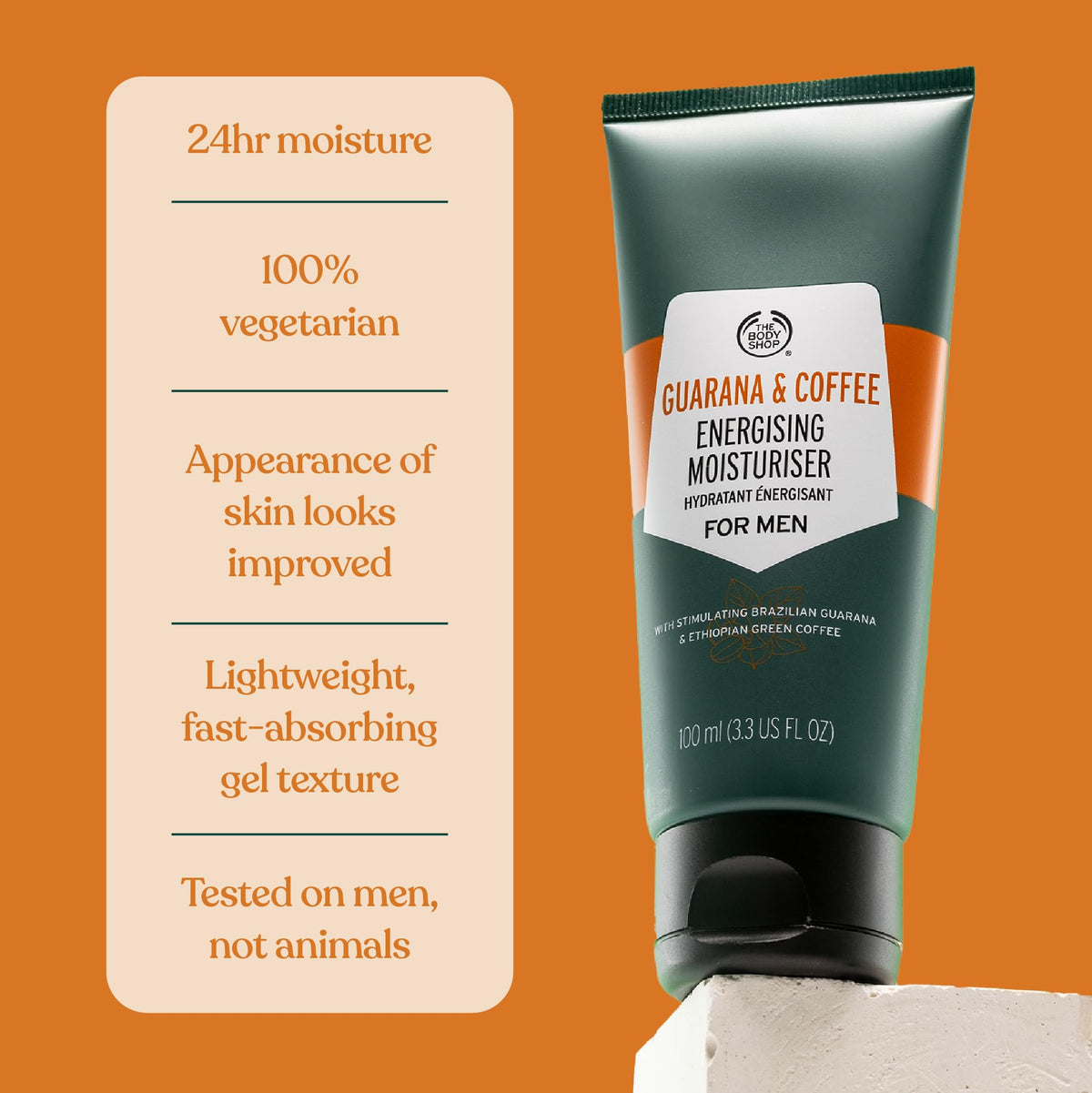 Ingrédients de la crème Guarana et Café The Body Shop