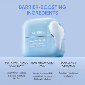 Ingrédients de la crème LANEIGE à l'acide hyaluronique bleu