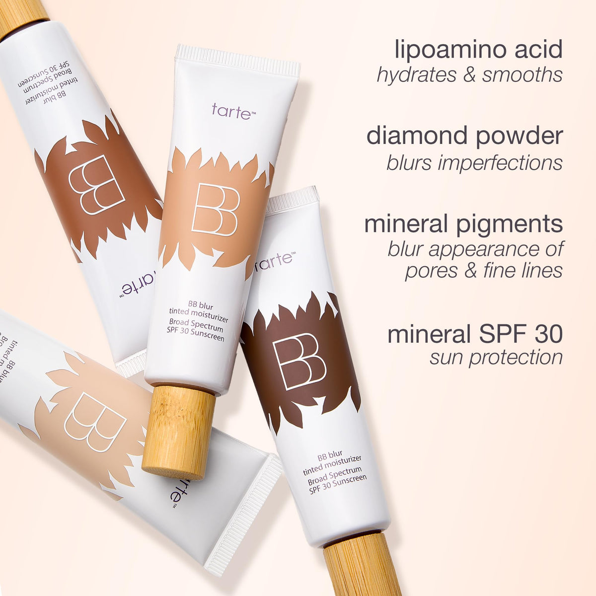 ingrédients de tarte BB Blur Crème Hydratante Teintée SPF 30