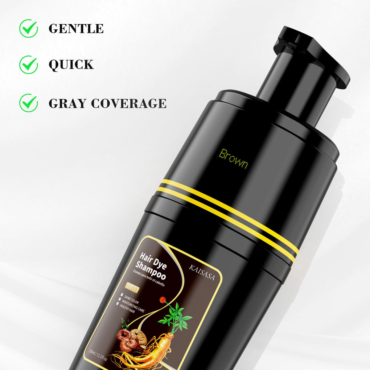 Ingrédients du Shampooing Teinture Brun 3 en 1 KAISASA