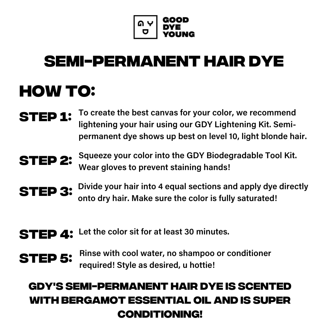 Ingrédients naturels de la coloration capillaire Good Dye Young Kowabunga