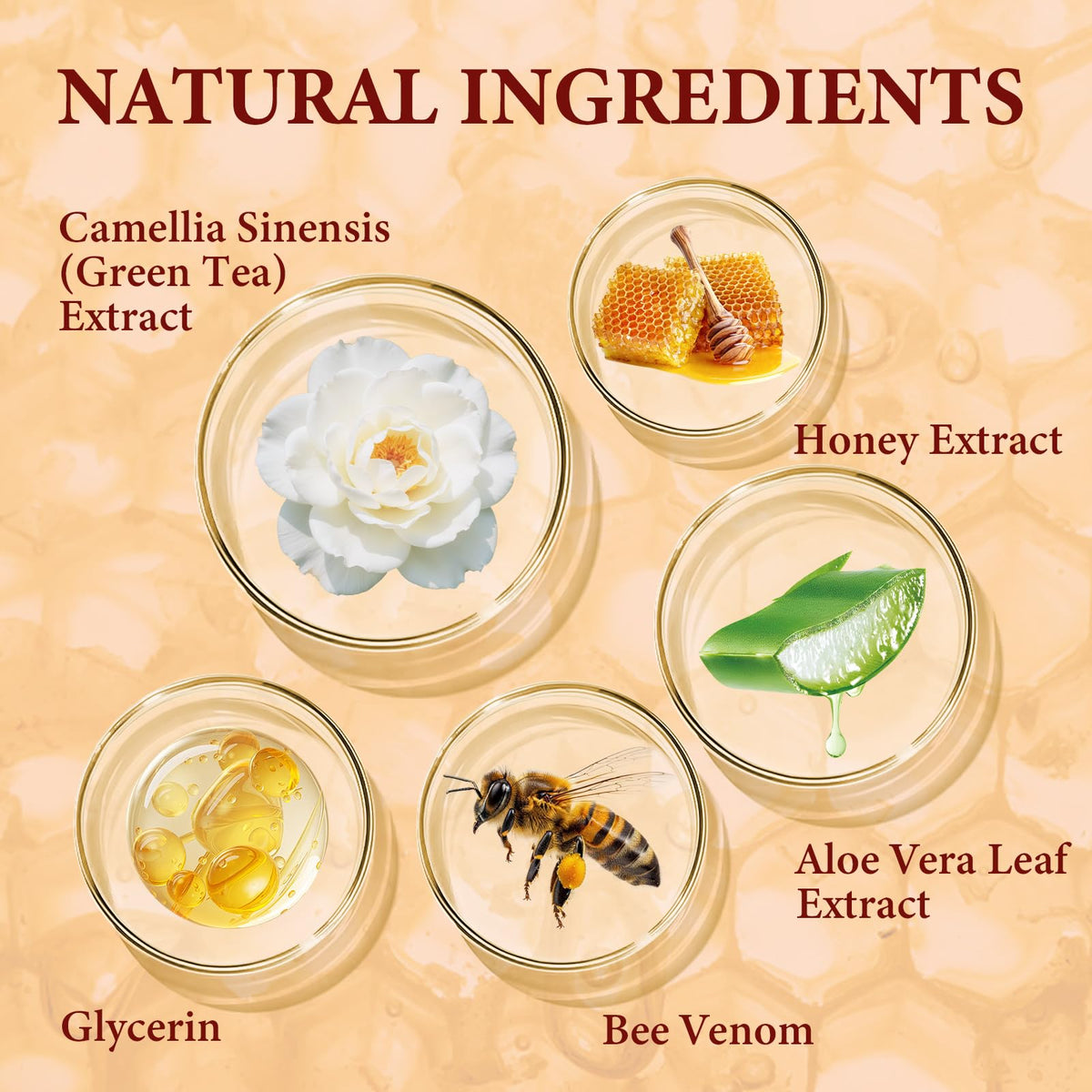 Ingrédients naturels de la crème à venin d'abeille Kallteren
