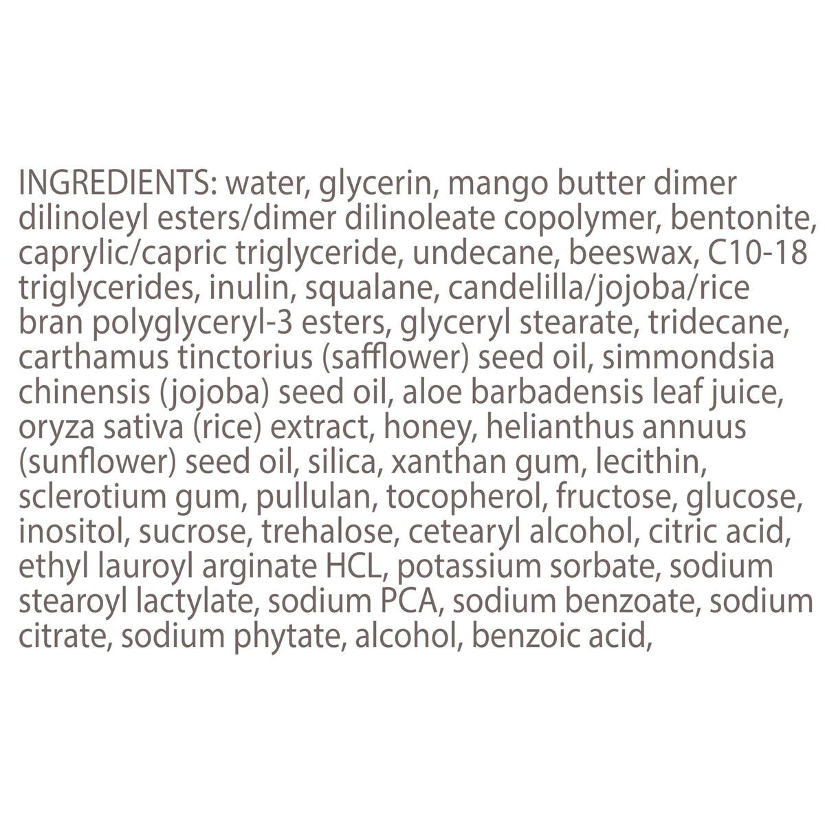 Ingredients naturels de la crème hydratante Burt's Bees