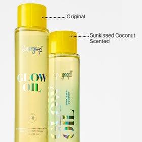 Ingrédients naturels de Supergoop! Glow Oil SPF 50