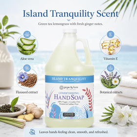 Ingrédients naturels du savon mains Ginger Lily Farms