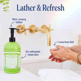 Ingrédients naturels du savon sucré bio Dr. Bronner's