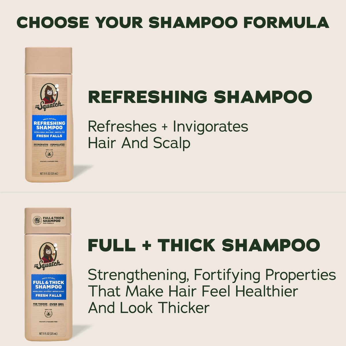 Ingrédients naturels du shampooing Dr. Squatch