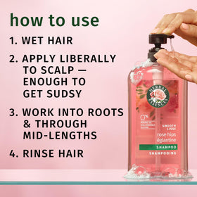 Ingrédients naturels du shampooing Herbal Essences Rose Hips
