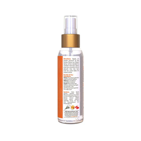 Ingrédients naturels du spray Taliah Waajid sur fond blanc
