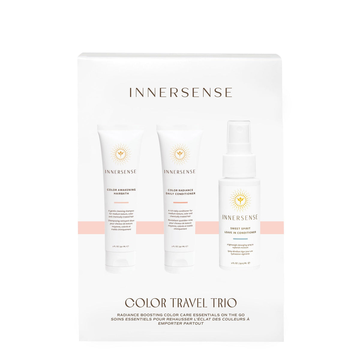 INNERSENSE Color Care Trio Set sur une surface en bois