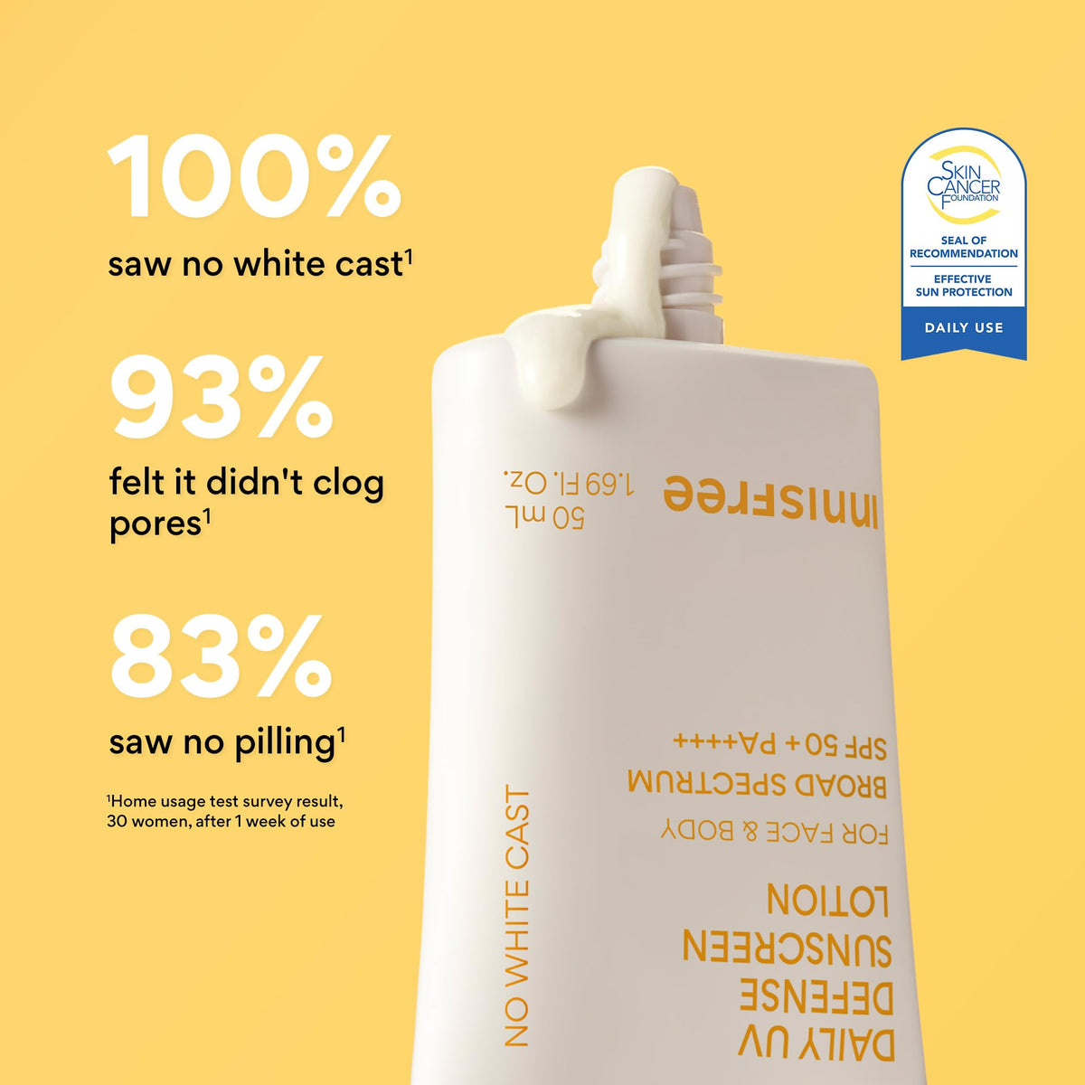 innisfree Crème Solaire Quotidienne SPF 50+ PA++++ packaging