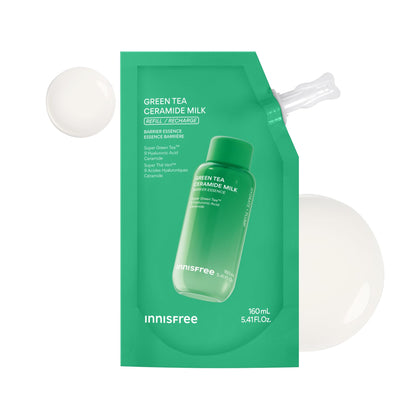 innisfree Green Tea Ceramide Milk Refill 168g vue de face