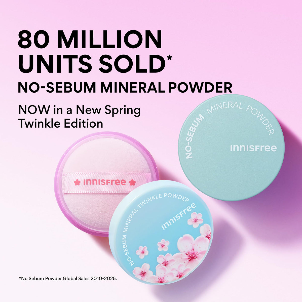 innisfree Poudre Minérale No Sebum Cerisier 100g en usage sur le visage