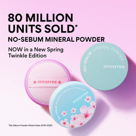 innisfree Poudre Minérale No Sebum Cerisier 100g en usage sur le visage