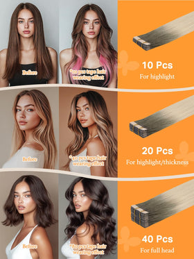Installation des extensions de cheveux DOORES, aspect naturel