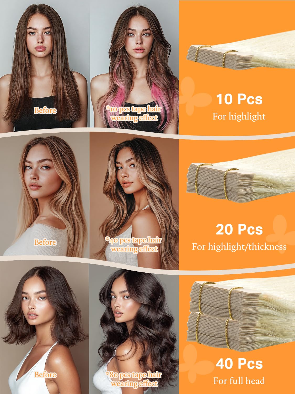 Installation des extensions de cheveux DOORES, démonstration