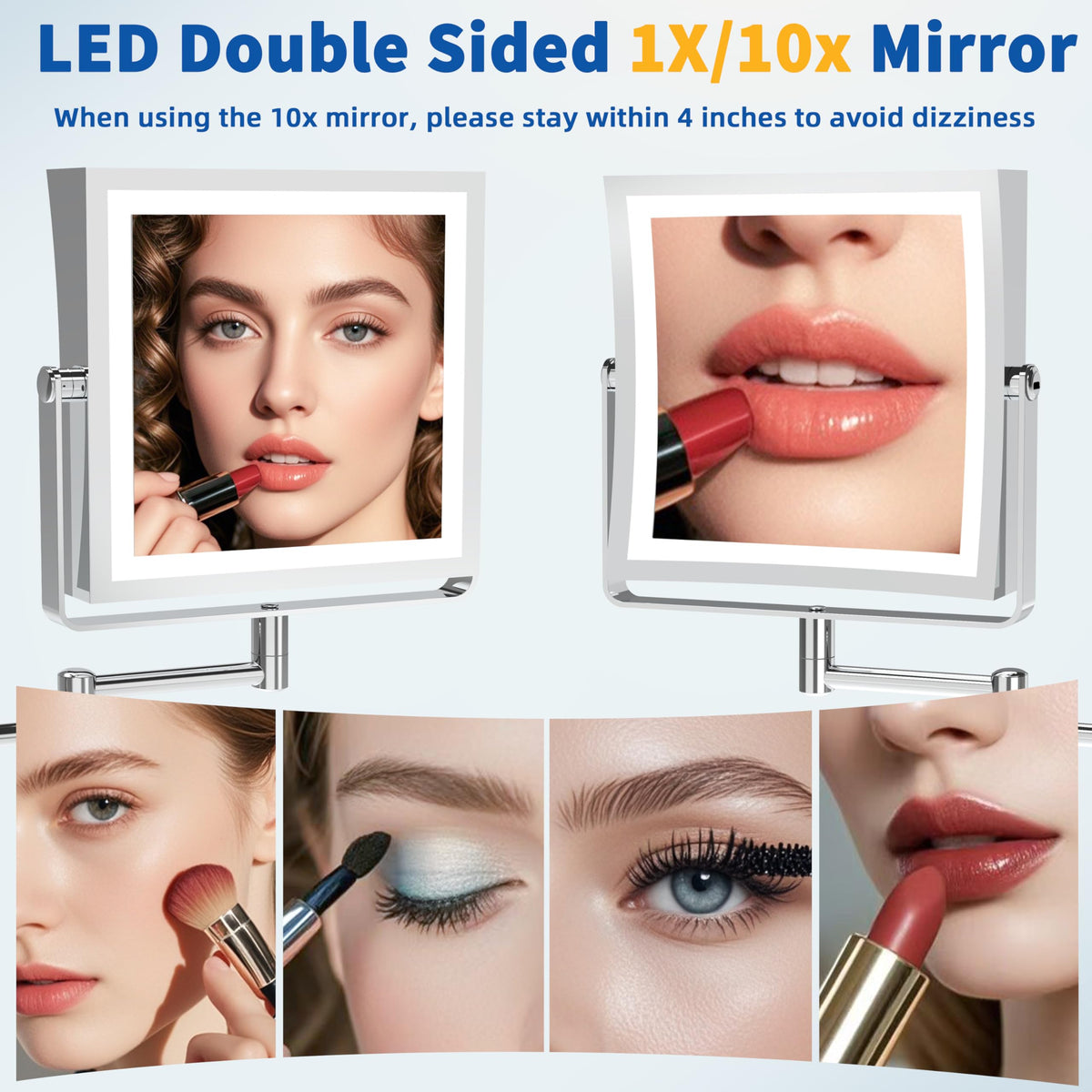 Installation du miroir de maquillage mural Ruacq avec accessoires
