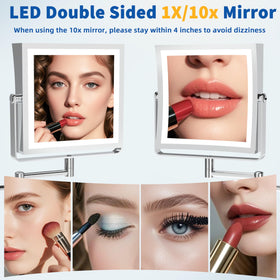 Installation du miroir de maquillage mural Ruacq avec accessoires