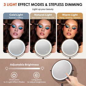 Installation simple du miroir de maquillage ZLOKLA sur un mur